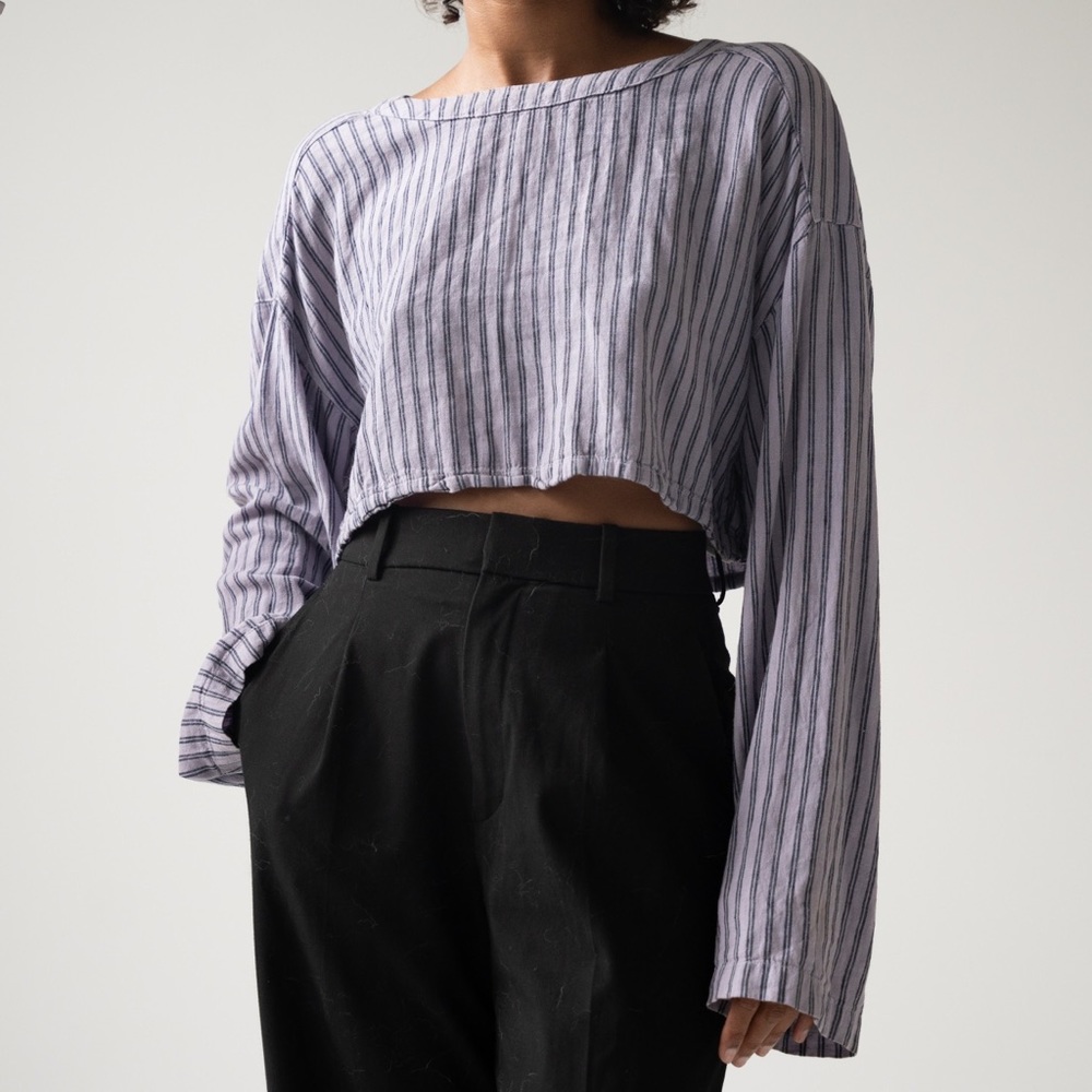 SOLD - Loose Fit Cropped Long Sleeve